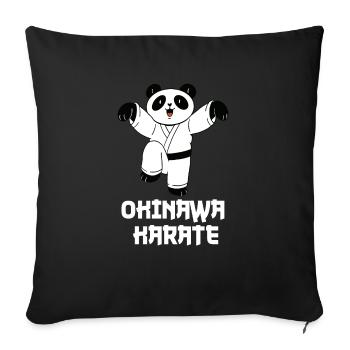 Okinawa Karate Panda - Karate Japanische - Sofakissenbezug 45 x 45 cm - Schwarz - Vorne