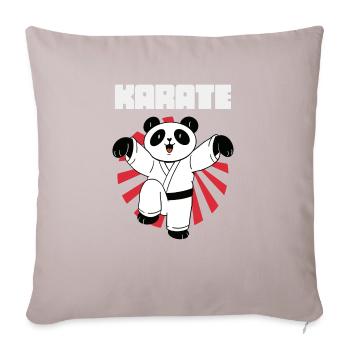 Karate Panda - Karate Japan Kämpfen - Sofakissenbezug 45 x 45 cm - helles Taupe - Vorne
