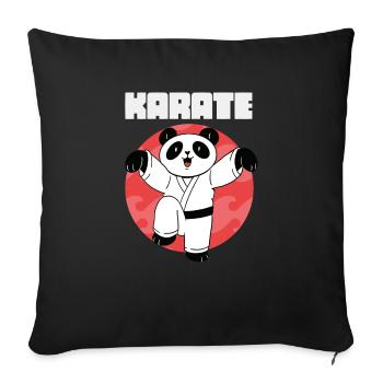 Karate Panda - Karate Japanische Sonne - Sofakissenbezug 45 x 45 cm - Schwarz - Vorne