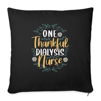 One Thankeful Dialysis Nurse - Sofa pillowcase 17,3'' x 17,3'' (45 x 45 cm) - black - Front