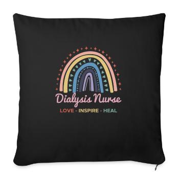 Dialysis Nurse Shirt - Sofa pillowcase 17,3'' x 17,3'' (45 x 45 cm) - black - Front