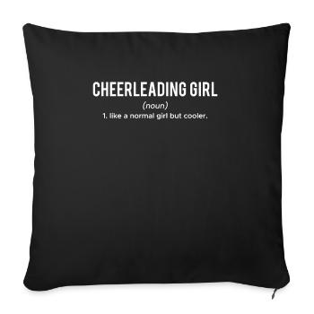Chemise Définition Fille Cheerleading - Housse de coussin décorative 45 x 45 cm - noir - Devant
