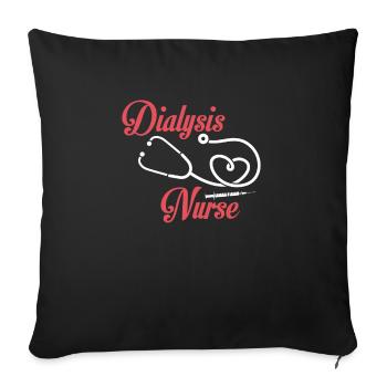 Dialysis Nurse Shirt - Sofa pillowcase 17,3'' x 17,3'' (45 x 45 cm) - black - Front