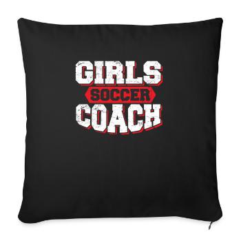 Girls Soccer Coach Funny Soccer Definition Womens - Sofa pillowcase 17,3'' x 17,3'' (45 x 45 cm) - black - Front