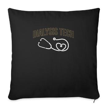 Dialysis Nurse Shirt - Sofa pillowcase 17,3'' x 17,3'' (45 x 45 cm) - black - Front
