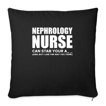 Nephology Nurse Shirt Gift - Sofa pillowcase 17,3'' x 17,3'' (45 x 45 cm) - black - Front