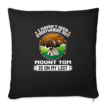 Mount Tom Is On My List Hiking Camping Hiker - Sofa pillowcase 17,3'' x 17,3'' (45 x 45 cm) - black - Front