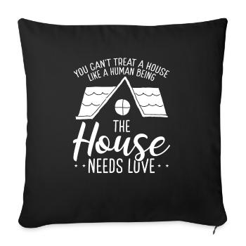 Home Staging House needs love Interior Stager - Sofakissenbezug 45 x 45 cm - Schwarz - Vorne