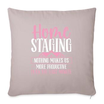 Home Staging Last Minute Decorating Home Stager - Sofakissenbezug 45 x 45 cm - helles Taupe - Vorne