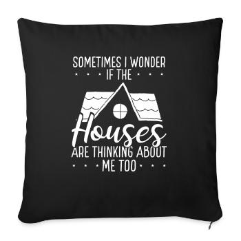Home Staging Houses thinking about me Stager - Sofakissenbezug 45 x 45 cm - Schwarz - Vorne