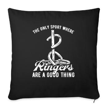 Horseshoe Pitching Ringer Horseshoe Tosser Thrower - Sofakissenbezug 45 x 45 cm - Schwarz - Vorne