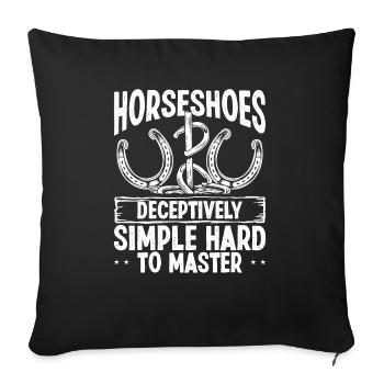 Joueur de lanceur de fer à cheval Lanceur de fer à cheval dur - Housse de coussin décorative 45 x 45 cm - noir - Devant