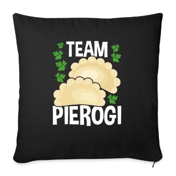 Pierogi Lover Team Pierogi Maker Cuisine polonaise - Housse de coussin décorative 45 x 45 cm - noir - Devant