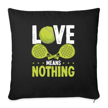Paddle Tennis Love ne veut rien dire Paddle Player - Housse de coussin décorative 45 x 45 cm - noir - Devant