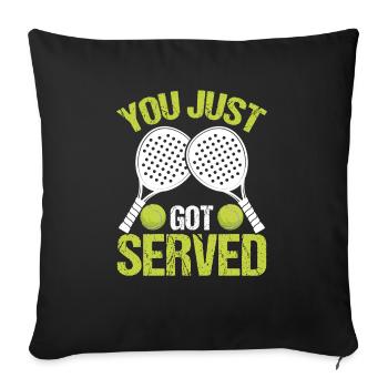 Joueur de paddle-tennis que vous venez de recevoir Paddle - Housse de coussin décorative 45 x 45 cm - noir - Devant