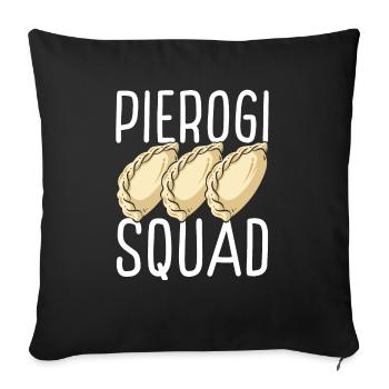 Pierogi Lover Pierogi Maker Polish Food Squad - Housse de coussin décorative 45 x 45 cm - noir - Devant