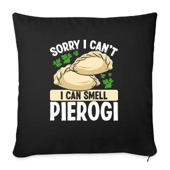Pierogi MakingDésolé je ne peux pas sentir polonaisPiero - Housse de coussin décorative 45 x 45 cm - noir - Devant
