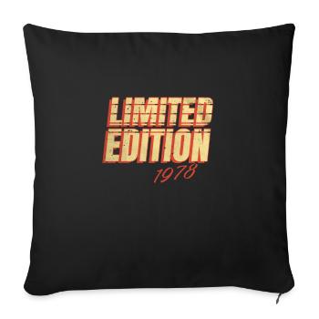 Edition Limitée 1978 Millésime - Housse de coussin décorative 45 x 45 cm - noir - Devant