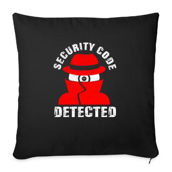 Network And Computer Security Hard Disc Detective - Sofa pillowcase 17,3'' x 17,3'' (45 x 45 cm) - black - Front