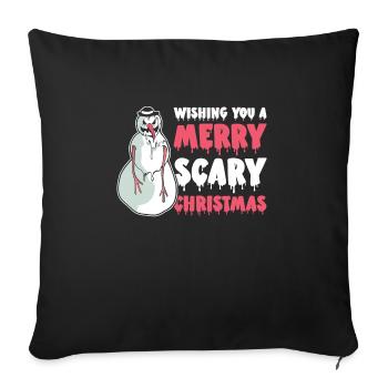 Joyeux Noël Halloween - Housse de coussin décorative 45 x 45 cm - noir - Devant