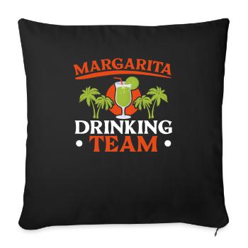 Margarita Drinking Team Cocktail de boissons alcoolisées - Housse de coussin décorative 45 x 45 cm - noir - Devant