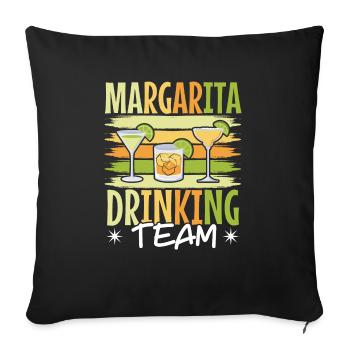 Margarita Drinking Team Cocktail de boissons alcoolisées - Housse de coussin décorative 45 x 45 cm - noir - Devant