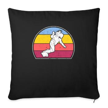 Boarder Girl Snowboarder Snowboard Ski Sports d’hiver - Housse de coussin décorative 45 x 45 cm - noir - Devant