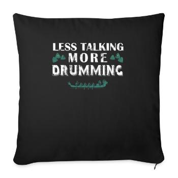 Dragon Boat Race Festival Dragon Boat - Sofa pillowcase 17,3'' x 17,3'' (45 x 45 cm) - black - Front