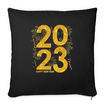 New Years Eve Party Countdown - Happy New Year - Sofa pillowcase 17,3'' x 17,3'' (45 x 45 cm) - black - Front