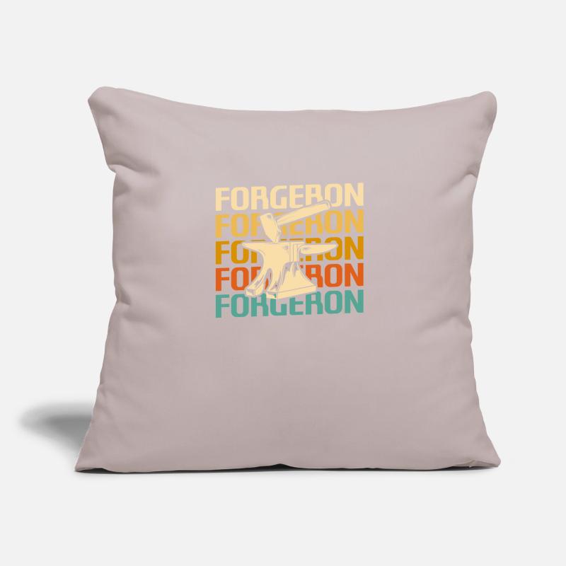 Retro Forgeron Forge Housse de coussin décorative 45 x 45 cm