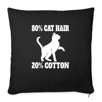 Cat Pet Cats Cats Domestic Cats Kittens - Sofa pillowcase 17,3'' x 17,3'' (45 x 45 cm) - black - Front