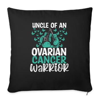 Ovarian Cancer Awareness Uncle Nephew Niece - Sofakissenbezug 45 x 45 cm - Schwarz - Vorne