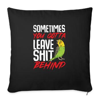 Budgerigar Parakeet Bird Pet Gift - Sofa pillowcase 17,3'' x 17,3'' (45 x 45 cm) - black - Front
