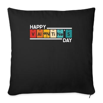 Valentinstag Herztag Amor Liebe Beziehung - Sofakissenbezug 45 x 45 cm - Schwarz - Vorne
