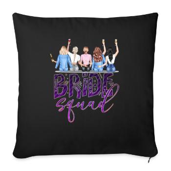 Bride bride wedding stag party bridesmaid party stag party - Sofa pillowcase 17,3'' x 17,3'' (45 x 45 cm) - black - Front