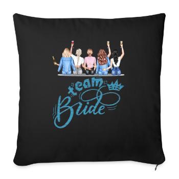 Bride bride wedding stag party bridesmaid party stag party - Sofa pillowcase 17,3'' x 17,3'' (45 x 45 cm) - black - Front
