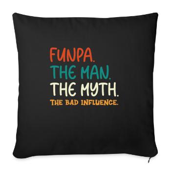 Funpa Definition Der Mann Der Mythos Der - Sofakissenbezug 45 x 45 cm - Schwarz - Vorne