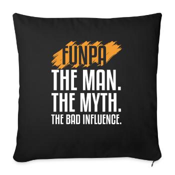 Funpa Definition Der Mann Der Mythos Der - Sofakissenbezug 45 x 45 cm - Schwarz - Vorne