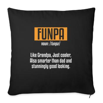 Funpa-definition Wie Opa, Nur Cooler - Sofakissenbezug 45 x 45 cm - Schwarz - Vorne