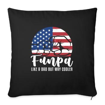 Funpa Like Dad But Way Cooler Dad Opa Geschenk - Sofakissenbezug 45 x 45 cm - Schwarz - Vorne