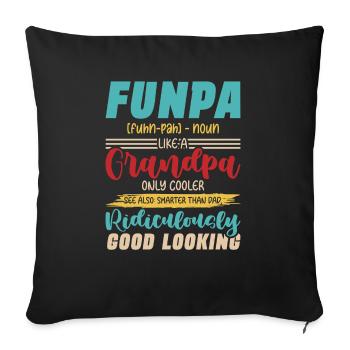 Funpa Definition Wie Ein Opa Nur Kühler - Sofakissenbezug 45 x 45 cm - Schwarz - Vorne