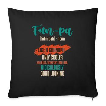 Funpa Definition Wie Ein Opa Nur Kühler - Sofakissenbezug 45 x 45 cm - Schwarz - Vorne