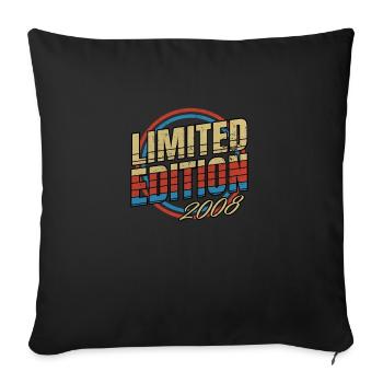 Edition Limitée Millésime 2008 - Housse de coussin décorative 45 x 45 cm - noir - Devant