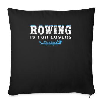 Dragon Boat Race Festival Dragon Boat - Sofa pillowcase 17,3'' x 17,3'' (45 x 45 cm) - black - Front