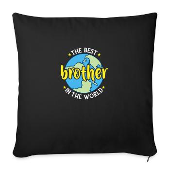 The Best Brother in the World - Young Man Father's Day - Sofa pillowcase 17,3'' x 17,3'' (45 x 45 cm) - black - Front