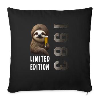 40e anniversaire né en 1983 - Housse de coussin décorative 45 x 45 cm - noir - Devant