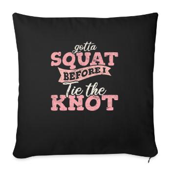 No Pain No Ice Cream Fitness Funny Gym Saying Card - Sofa pillowcase 17,3'' x 17,3'' (45 x 45 cm) - black - Front