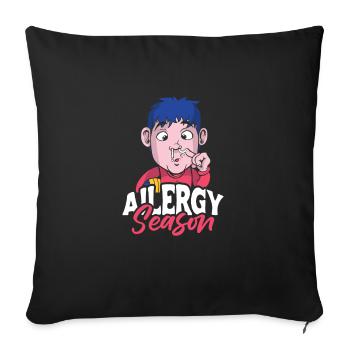 Allergy Season Shirt Gift - Sofa pillowcase 17,3'' x 17,3'' (45 x 45 cm) - black - Front
