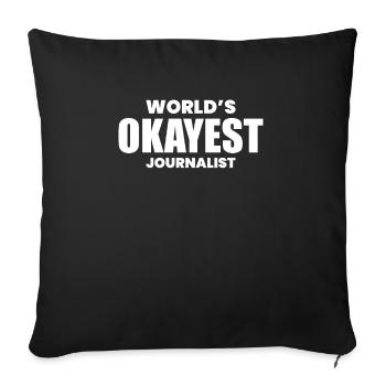 Journaliste de Worlds Okayest - Housse de coussin décorative 45 x 45 cm - noir - Devant
