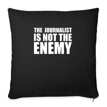 The Journalist Is Not The Enemy Shirt - Sofakissenbezug 45 x 45 cm - Schwarz - Vorne